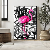 Flamingo Drip | Graffiti Spray Wall Art Print - Print